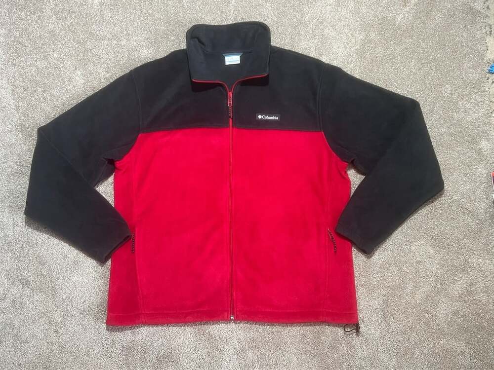 Columbia Steens Mountain 2.0 Full Zip Fleece Jacket Black Red